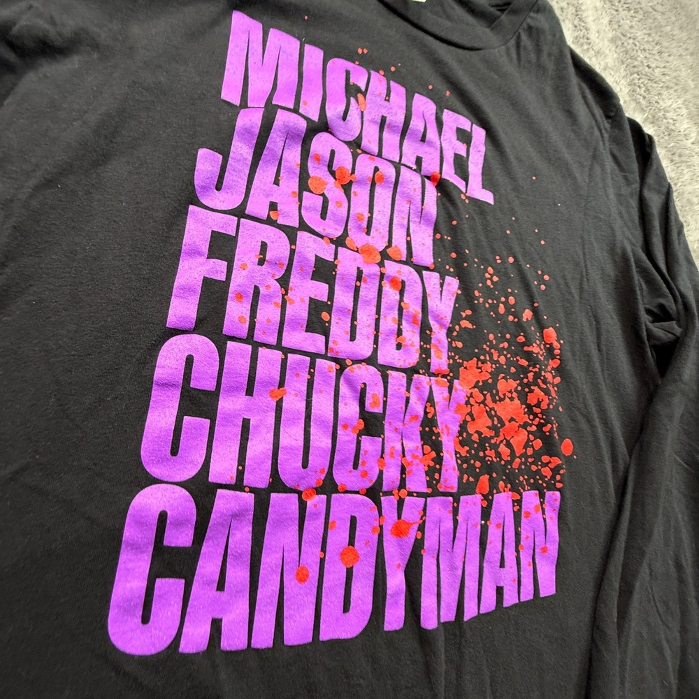 Halloween Movie Monster Shirt Blood Splatter Adult XL Jason Freddy Chucky Michae - Picture 2 of 7